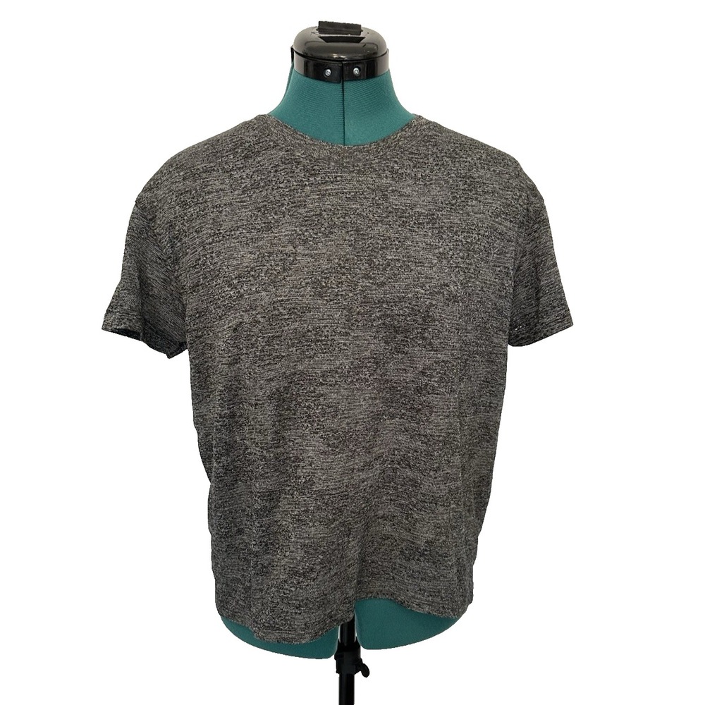 Lululemon Train To Be Short Sleeve Perforated Relaxed Tee Shirt Sz 10 Gray Camo